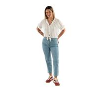 ONLY Onlpaula Life S/S Tie Shirt WVN Noos, Cloud Dancer, M