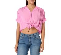ONLY Onlpaula Life S/S Tie Shirt WVN Noos, Pink, S