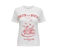 ONLY Onlpenny Life Reg S/S Food Top Box JRS, Bright White, L