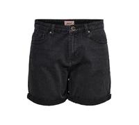 ONLY Women's Onlphine Life Shorts Bb Mas0003, Black Denim, M