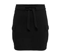 ONLY Women's Onlpoptrash Cargo Belt Skirt PNT Mini, Black, S