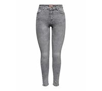 ONLY Women's Onlpower Mid Push Up Sk Azg937 Noos Jeans, Grey Denim, S