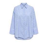 Only ONLREGINA GRACE L/S EMB. SHIRT OX WVN Long-sleeved Shirt blue M