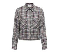 ONLY Onlriley Life LS Short Check Shirt WVN, Gargoyle, L