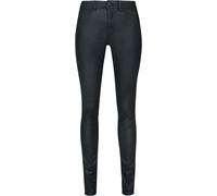 Only ONLROYAL HW SK ROCK COATED Imitation Leather Trousers black W26L32
