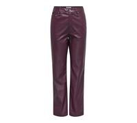 ONLY Onlsadie Faux Leather Pants CC OTW, Mauve Wine, L