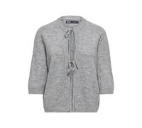 ONLY Onlsimoni Women's 2/4 Bow Cardigan KNT Noos, Medium Grey Melange, L