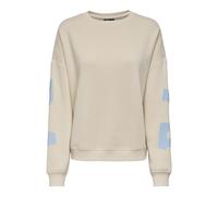 ONLY ONLSWEAT Women's Sweatshirt L/S Back/Sleeve Print - Regular Fit, Birch, S