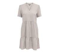 ONLY ONLTIRI-Caro Women's Dress S/S V-Neck Lin Dress CC PNT, Pumice Stone, L