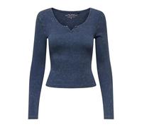 ONLY Onlvalerie Life L/S V-Cut Top JRS, Vintage Indigo, L