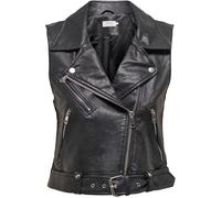 Only Onlvera Faux Leather Waistcoat Vest black XS
