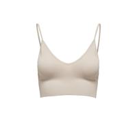 ONLY Women's Onlvicky Rib Seamless V-Neck Top Noos Bustier, Nude, S-M