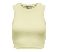 ONLY Women's Onlvilma S/L Cropped JRS Noos Basic Slim fit Sleeveless Tank top for Effortless Style, Double Cream, XS