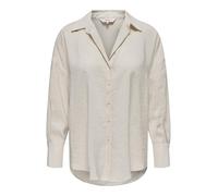 ONLY Women's Onlzazima L/S Loose Shirt WVN, Antique White, XS