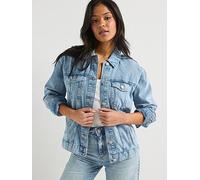 Only Oversized Denim Jacket, Blue, Size Xs, Women Blue