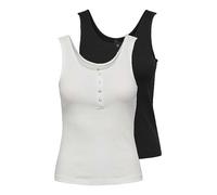 Only Pack of 2 Jersey Rib Tank Tops White