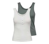 Only Pack of 2 Jersey Rib Tank Tops White