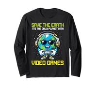 Only Planet with Video Games Earth Day Students Teachers Long Sleeve T-Shirt