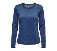 ONLY Play Female Training Top Long Sleeve, Strong Blue/Detail:Melange W. Blue Nights, Large