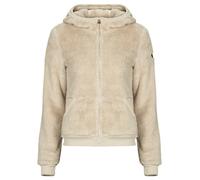 Only Play Fleece jacket ONPFLUFFY HOOD FZ in Beige EU S