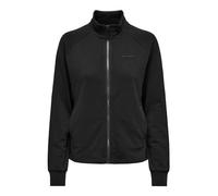 Only Play Women's Onpmelina LS Hn Zip SWT Noos Sweatshirt Jacket, Black 1, L