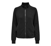 Only Play Women's Onpmelina LS Hn Zip SWT Noos Sweatshirt Jacket, Black 1, L