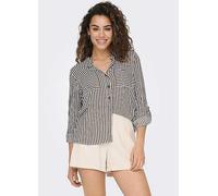Only Pocket Button Shirt Walnut Stripe