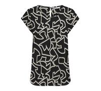 Only Printed Short Sleeve Blouse Black Print