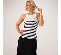 Only Rib Stripe Tank Top WHITE STRIPE EXTRA SMALL