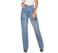 Only Riley Straight Cargo Pim875 High Waist Jeans Blue 27 / 30 Woman