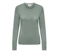 Only Round Neck Button Sleeve Jumper Hedge Green