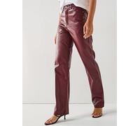 ONLY Onlsadie Faux Leather Pants CC OTW, Mauve Wine, S