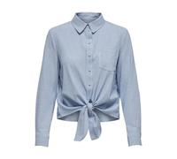 Only Women's Shirt ONLLECEY Long Sleeve Stripe Knot Cloud Dancer/Stripes XS