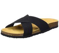 ONLY SHOES ONLMADISON-1 CROSS SUEDE SLIP ON, Flat Sandal, Black,