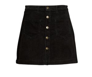 Only Short skirts ONLAMAZING HW CORD SKIRT PNT in Black EU XS