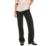 Only Silje Ex Str Wide Dot854 High Waist Jeans Black 30 / 34 Woman