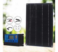 (Only Solar Panel) 20W Solar Panel with Controller Foldable Rechargeable Portable Solar Panel for Outdoor Camping Mountaineering