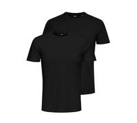 Only & Sons bestseller a/s Men's Onsbasic Slim O-Neck 2-Pack Noos T-Shirt, Black, S