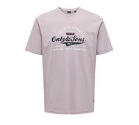 Only & Sons Crew Neck Logo Print T-Shirt Mauve