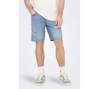 ONLY & SONS Men's Onsedge Ram LBD DEST 9647 Azg DNM Shorts, lightblue, XL