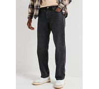 ONLY & SONS Edge Straight Fit Jeans - Black, Black Denim, Size 34, Men Black Denim
