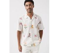 ONLY & SONS Edward Short Sleeve Shirt, Bright White, Size M, Men Bright White