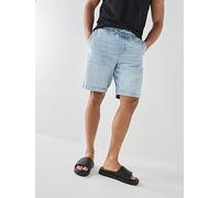 ONLY & SONS Fade Strings Denim Shorts, Light Blue Denim, Size Xl, Men Light Blue Denim