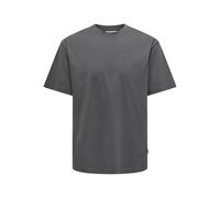 ONLY & SONS Fred Relaxed Short Sleeve T-Shirt, Grey Pinstripe, M