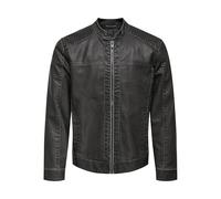 ONLY & SONS Men's Onsmike Pu Racer Jacket OTW Noos, Black, L, Black, L