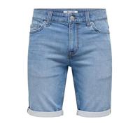Only & Sons Jogger Shorts ONSPLY Mid Waist Regular Fit Shorts Blue Denim, S