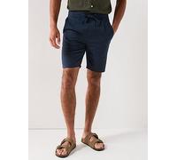 ONLY & SONS Linus Linen Blend Shorts, Dark Navy, Size L, Men Dark Navy