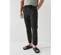 ONLY & SONS Linus Linen Blend Trousers, Black, Size M, Men Black