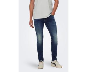 Only & Sons - Loom Slim Medium Blue Denim - Jeans - blue - W28 / L32 - 99% Cotton, 1% Elastane W28 / L32