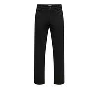 ONLY & SONS Male Chino Trousers ONSMARK Normal Cut Chino Trousers, Black, 29 W/32 L